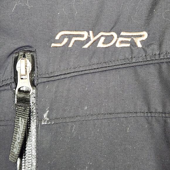 Spyder Jacket Mens Medium Black Team Venom Ski Snow Winter Zip Coat - Picture 7 of 16